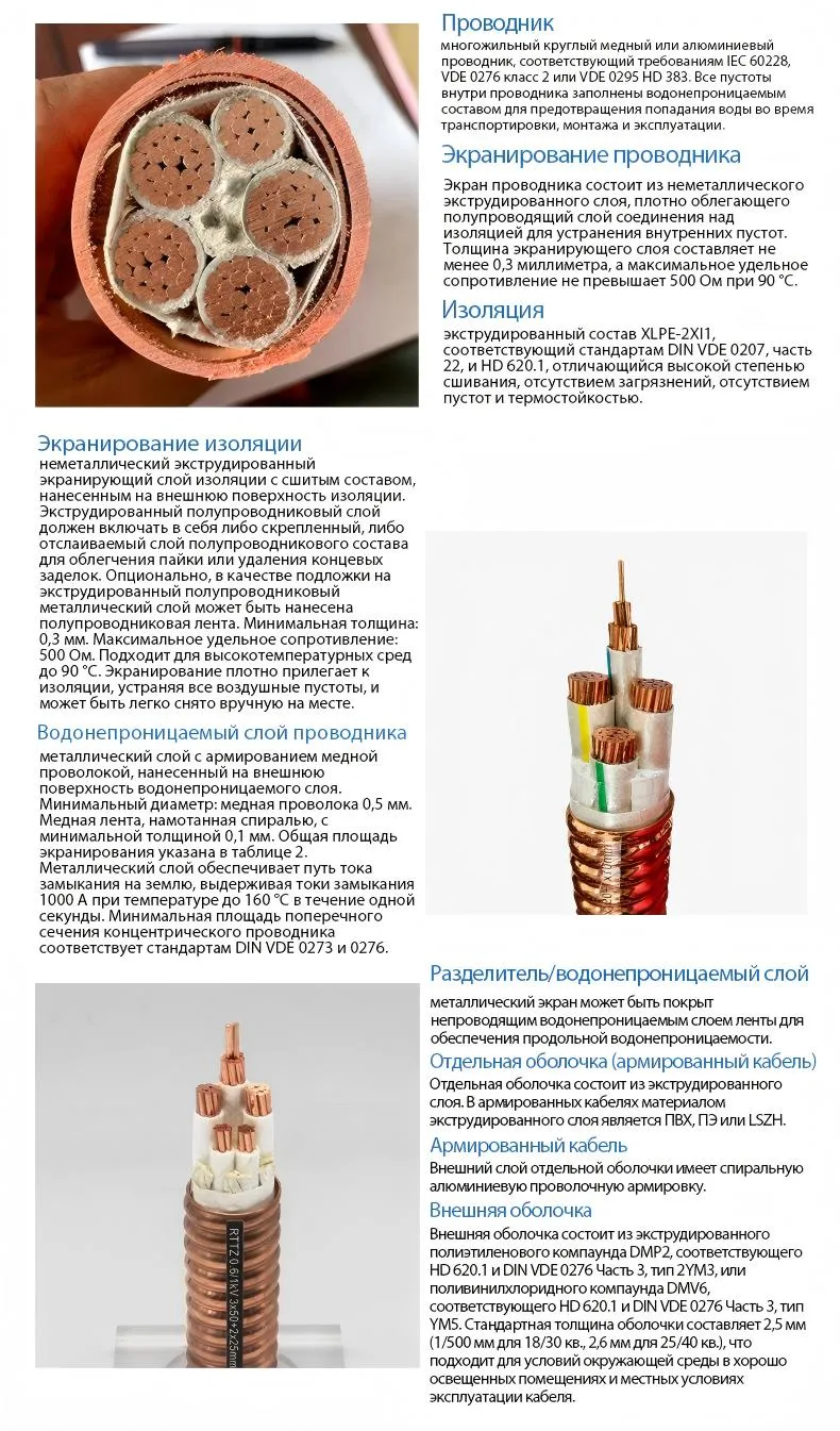 Кабель высокого напряжения YJV 3 (5)