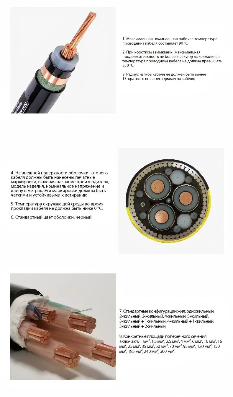 Кабель высокого напряжения YJV 6-10KV-xj (2)